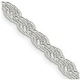 thumbnail image 6 of Sterling Silver 4.5mm Solid Rope Chain Necklace Size 26, 6 of 6