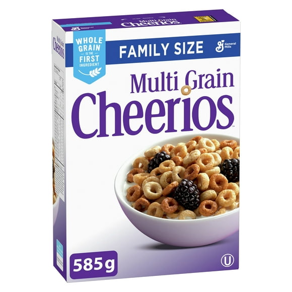 Multi Grain Cheerios Breakfast Cereal, Family Size, Whole Grains, 585 g, 585 g