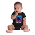 thumbnail image 6 of Vaporwave NASA Worm Logo Astronaut Romper Boys or Girls Infant Baby Brisco Brands 18M, 6 of 7