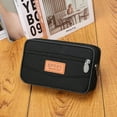 thumbnail image 6 of KGOTA Men Change Pouch Canvas Zipper Coin Purse With Multi Pocket (Black Style One), 6 of 7