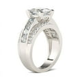 thumbnail image 6 of Oryn Jewelry 14K White Gold Plated Band - 1.7 Ct Princess Cut Moissanite Band for Women - Wedding Jewelry Moissanite Bands - Bridal Anniversary Channel Ring, 6 of 6