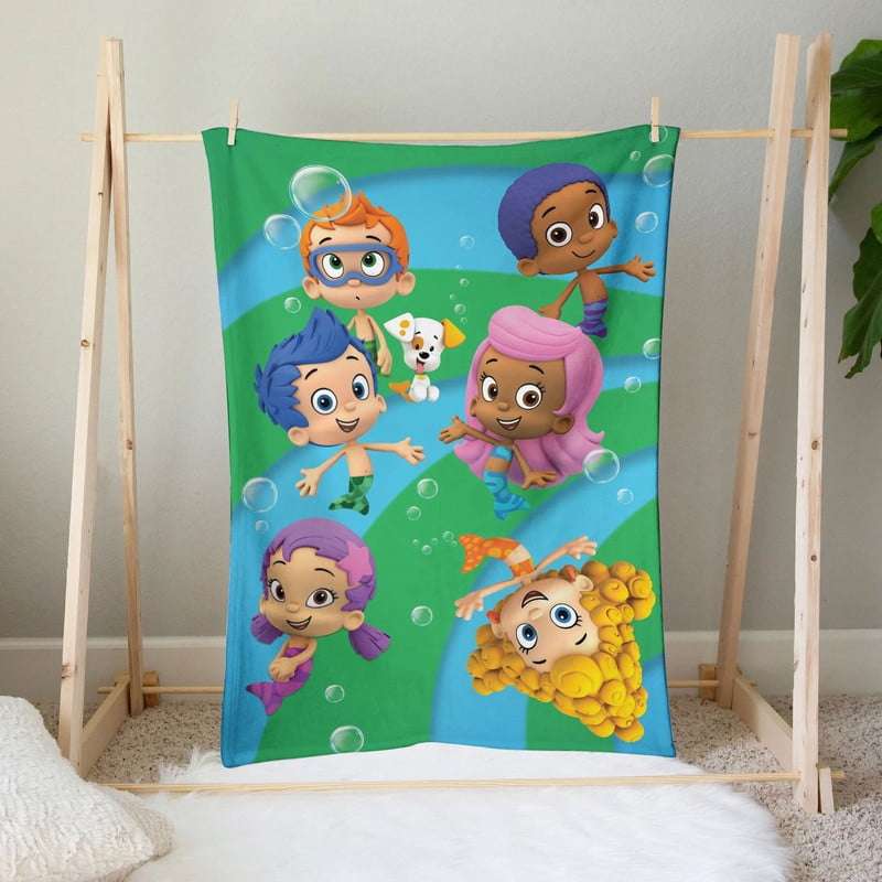 Bubble Guppies Anti Pilling Flannel Blanket Gifts for Fans Lover Girls Boys Women Present Hoodie Him Bed 50"x60"