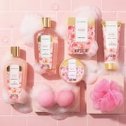 Spa Gift Baskets for Women - 9 Pcs Rose Bath Gift Kits for Mom, Birthday Beauty Self Body Care Sets Gifts Idea for Her Relaxing