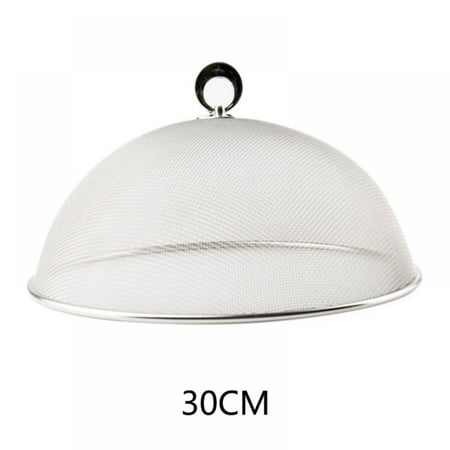 

Stainless Steel Mesh Dome Food Cover Round Splatter Screen Anti-flies Foldable Food Meal Protector Tent Food Protector for Home Kitchen Diameter 11.8 inch