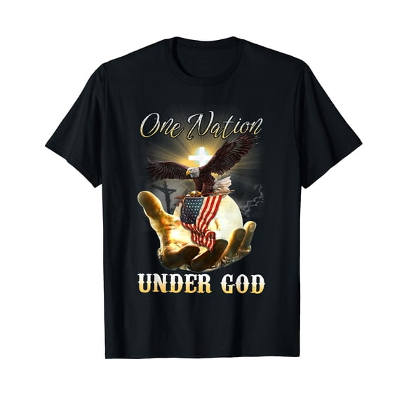 Eagle USA Christian Patriot One Nation Under God T-Shirt