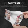 thumbnail image 3 of Goofa Bird and Floral Pattern Triangle Square Tissue Box Cover, Modern PVC Leathe Facial Paper Holder,Decorative Holder/Organizer for Bathroom Vanity Countertop, 3 of 9