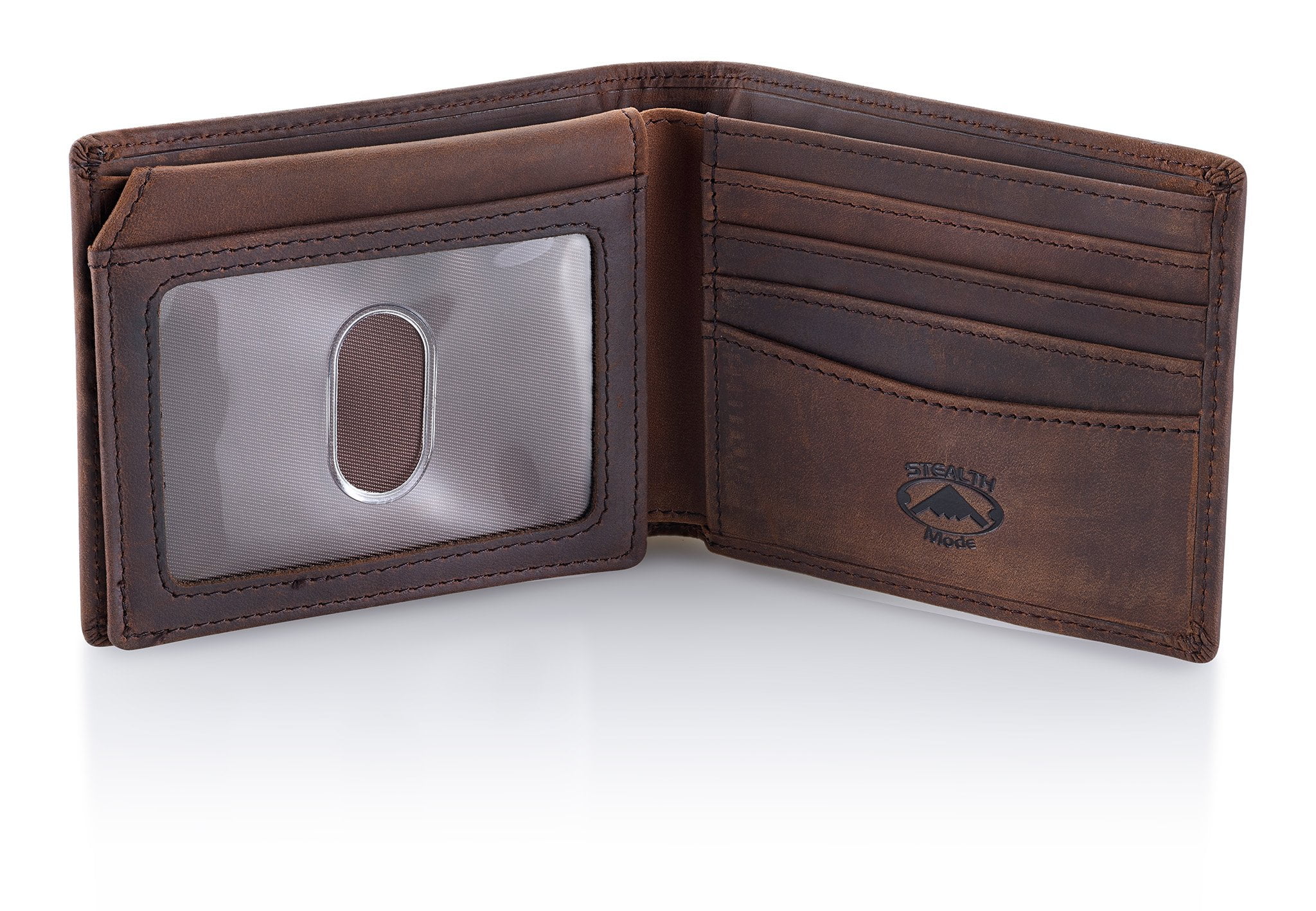 Stealth Mode Stealth Mode Leather Bifold Wallet for Men With ID