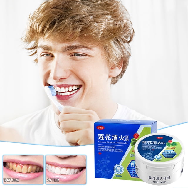 Xihbxyly Ofertas diarias El polvo dental Lianhua Qinghuo tiene un sabor refrescante, blanquea, elimina las manchas y limpia la boca.