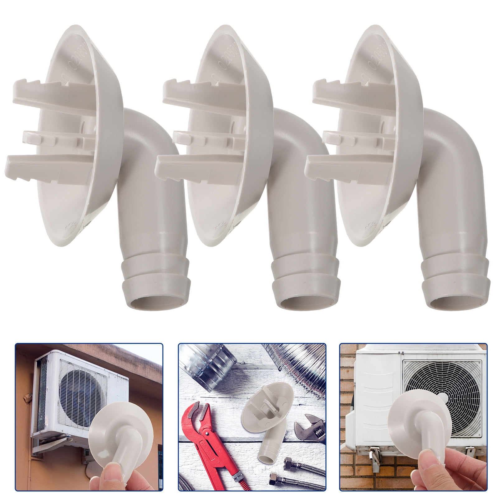Air Jade Kit De Manguera De Drenaje De Aire Acondicionado, Conector De Drenaje De CA De 3/5 Pulgadas De Diámetro, Accesorio De Codo Con Línea De Drenaje De 1.6 M, Piezas De