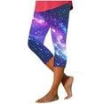 thumbnail image 3 of DDAPJ pyju Women's Capri Leggings 2025 Fashion 3D Graphic Print Yoga Running Pants Buttery Soft Stretch Casual Summer Capris Limited Time Sales Multicolor XL, 3 of 6