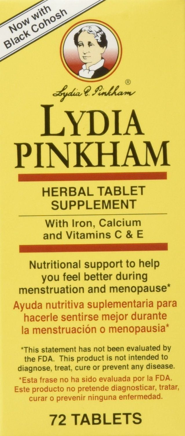 2 Pack Lydia Pinkham Herbal Tablets 72 Tablets Each