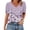 ZC-Purple-Tops, variant on V Neck Shirts for Women Puff Short Sleeve Print Tops Casual Going Out Daily Trendy Blouses Black M