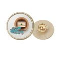 thumbnail image 1 of China Hong Kong sushi con gambas Broche de oro metálico circular, 1 of 3