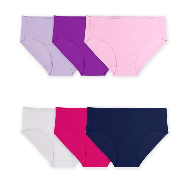 Fruit of the Loom Women's Plus Fit for Me Assorted Heather Brief Underwear,  5-Pack, Size: 9-13 
