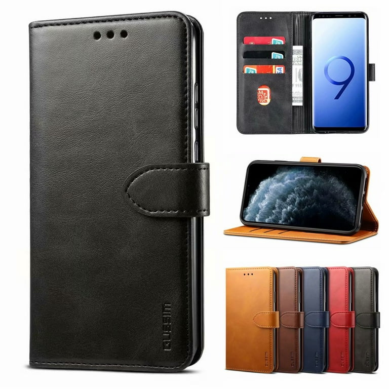 Techcircle Wallet Case for Galaxy A12,Galaxy A12 Case,PU Leather Wallet Case with Card Holder Magnetic Closure Folio Flip Protective Soft TPU Kickstand Phone
