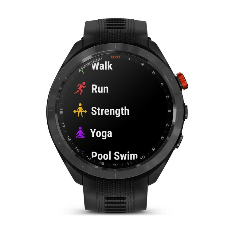 Garmin Approach S70 Premium GPS Golf Watch Bundle with Golf Tee and Carabiner