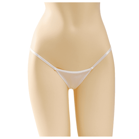 Fulorrnie Underwear for Women Seamless G String No Show Thong Panties Banded Waist Stretchable Panty  White  M