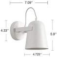 thumbnail image 4 of FSLiving Remote Control Wall Lamp Frosted Paint Body Wall Sconce with 6 Feet Plug-in Cord Macaroon Adjustable Lampshade for Bedroom Bathroom Vanity - 1 Light( White ), 4 of 6