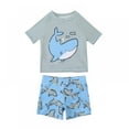 thumbnail image 1 of GYRATEDREAM 2-6Years Shirt Swim Bathing Suit Set-Toddler Boys Swimsuit Rash Guard Two Piece Summer Swimsuit Short Sleeve Trunks, 1 of 6