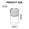 thumbnail image 2 of Salero y pimentero medidor, dispensador de especias, botella de condimento de vidrio transparente hermética para campamento de cocina, ingesta diaria saludable, 2 of 8