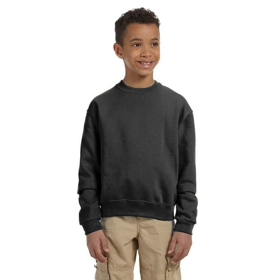 Kids Sweatshirt School Uniform Black Youth Sweatshirts for Boys Teen Girls Sweatshirt Plain Casual Pullover Sweater Size 6-8 10-12 14-16 18-20 - S M L XL - Age 6 to 20 Years Old