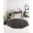 thumbnail image 3 of Shag Laurian Collection Area Rug 4'x4' Octagon - Graphite Gray, 3 of 5