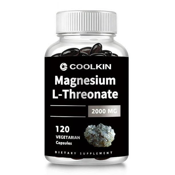 L-treonato de magnesio: mejora la salud del cerebro, la memoria y la concentración, el sueño y la recuperación, reduce la fatiga - 120 s