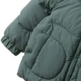 thumbnail image 4 of ChaoLingNeng Girls Hooded Puffer Jacket with Trim Long Sleeve Winter Outerwear Thick Down Coat, 4 of 5