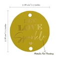 thumbnail image 6 of Inkdotpot Pack Of 50 Let Love Sparkle Wedding Favor Paper Tags Craft Real Gold Foil Hang Tags, 6 of 7