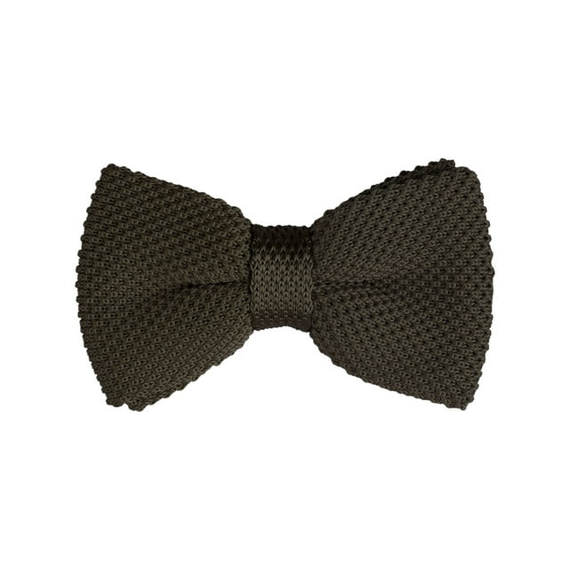 INSPIRE CHIC Nœuds Papillon Pré-Noués pour Homme, Sangle Ajustable, Nœud Papillon Tricoté Uni, Brun