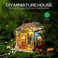 thumbnail image 2 of ROBOTIME DIY Dollhouse Wooden Miniature Furniture Kit Mini Green House with LED Best Birthday Gifts, 2 of 5