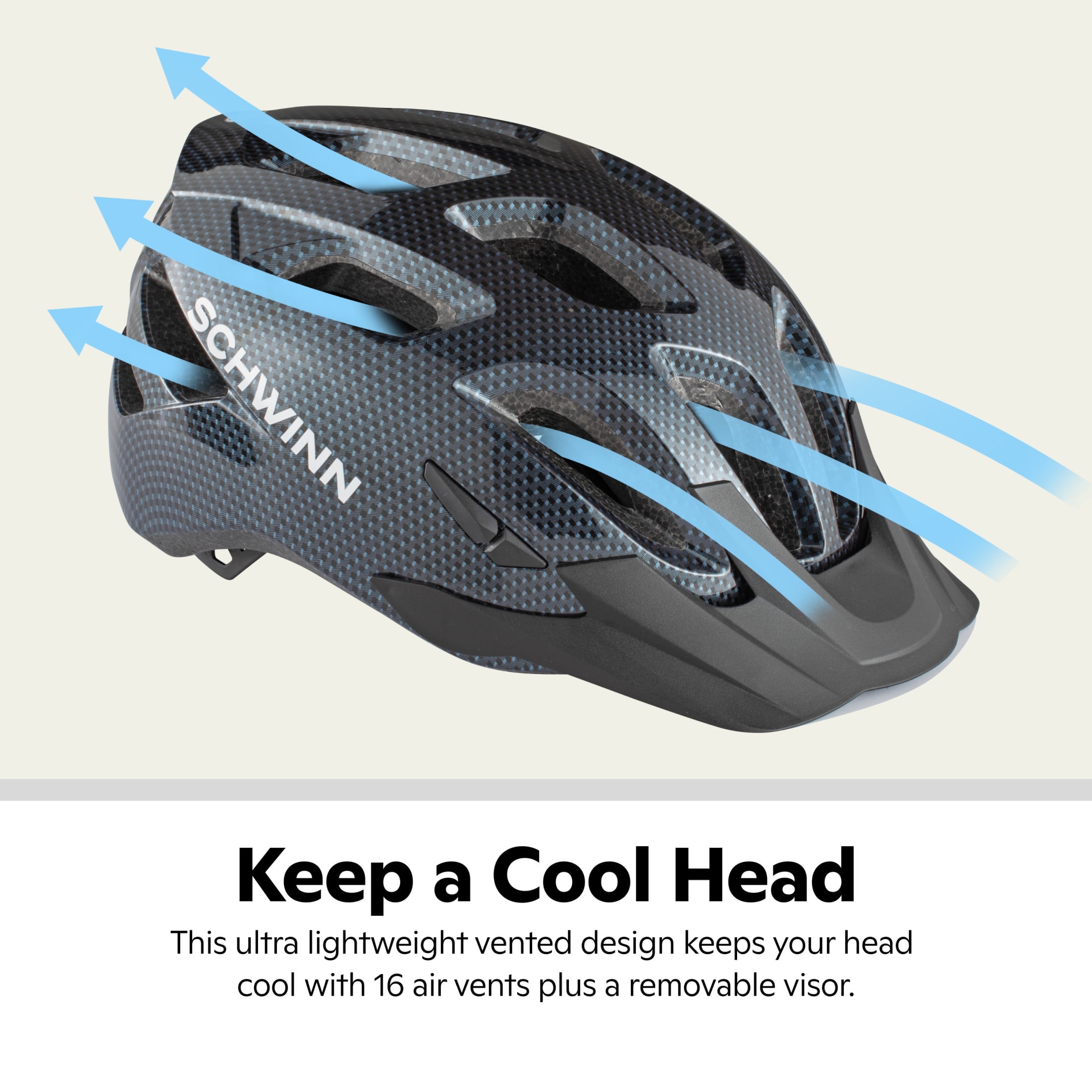Schwinn Outlook Adult Bike Helmet, Ages 14+, Black - Walmart.com