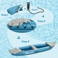 thumbnail image 6 of K2 2 Person Inflatable Kayak with Paddles Aluminum Oars Repair Kit Portable Tandem Blow Up Boat Blue, 6 of 7