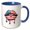 Blue/White, variant on 3drose, the Usa Flag Decorated Lips, Dripping Red, Blue Paint. Artsy Gift, 11oz Magic Transforming Mug