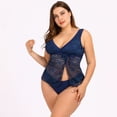 thumbnail image 6 of BONIXOOM Plus Size Swimsuit For Women Wire-Free No Closure Solid Swim Dress Bikini Summer Swimwears on Clearance Blue Size 16, 6 of 9