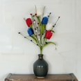 thumbnail image 4 of Goowood Red White Blue Patriotic Berry Stems Artificial Flowers for 4th of July Independence Day Memorial Day Home Decor Vase Arrangement, 4 of 9