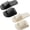Black+White, variant on 2Pack Portable Foldable Travel Slippers for Men  - Lightweight EVA Non-Slip Slides - Palm-Sized Compact Shower & Beach Shoes