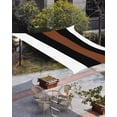 thumbnail image 3 of Sun Shade Sail 12x16Ft Boho Black Brown and White Striped Tribal Farmhouse Style Uv Block Sunshade Canopy Outdoor Shade Cover Rectangle Shade Cloth For Patio Garden Yard Deck Pergola, 3 of 6