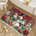 thumbnail image 3 of 1pc Snowmen with Gifts Absorbent Non-Slip Bathroom Thickened Flannel Rug Decor,Soft,Quick Drying,Suitable For Indoor/outdoor Use,Bathrooms,Bedrooms,Kitchens,Terrace,Laundry Rooms,16"x24", 3 of 9