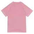 thumbnail image 6 of FORMRS Boys Rash Guard Short Sleeves Swim Shirt Quick Dry UPF 50+ Sun Protection, Sizes 3-12T, Gradient Pink Stars, 6 of 6