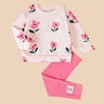 thumbnail image 2 of Wonitaaizi Baby Girl Clothes Toddler Fall Winter Outfits Girl Sweatshirt Pants Set 2Pcs Clothing Sets (18-24 Months,Pink), 2 of 7