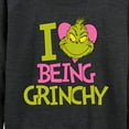 thumbnail image 3 of The Grinch - I Love Being Grinchy - Women's Lightweight French Terry Long Sleeve Shirt, 3 of 5