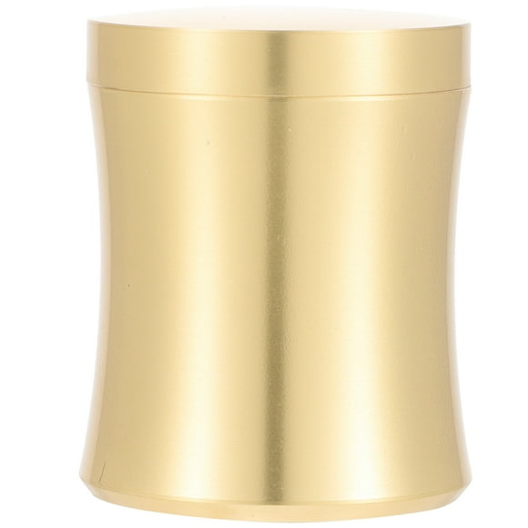 Recipiente de latón para almacenar polvo, pequeño recipiente para té, soporte único para almacenar polvo.