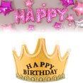thumbnail image 4 of Tocado de fiesta amarillo DIY para celebraciones Sombrero de corona de feliz cumpleaños, 4 of 8