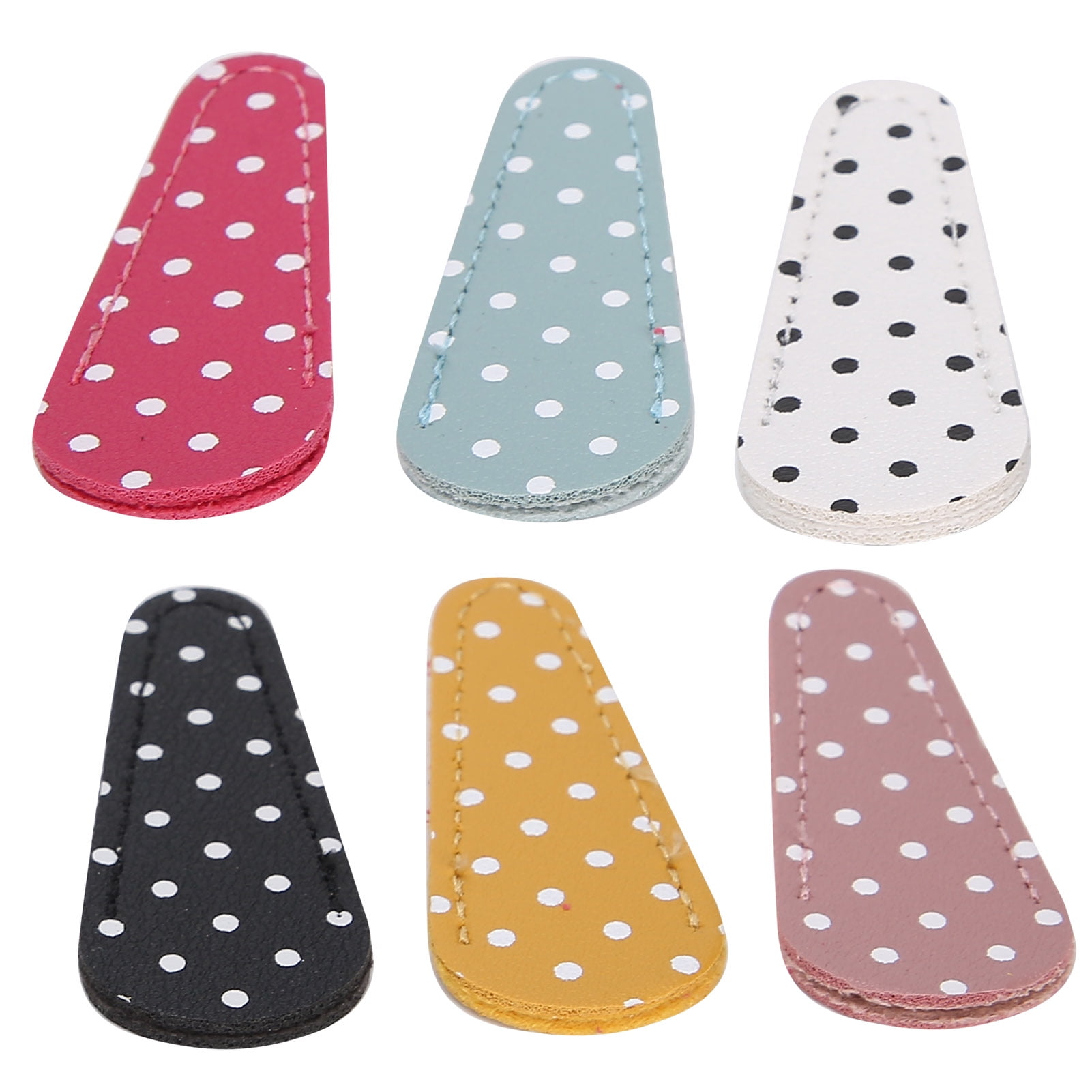 Tebru 6Pcs Embroidery Scissors Sheath Safety Leather Scissors Cover Scissors Protector With Portable Fashion Design For Tool Protection Covering