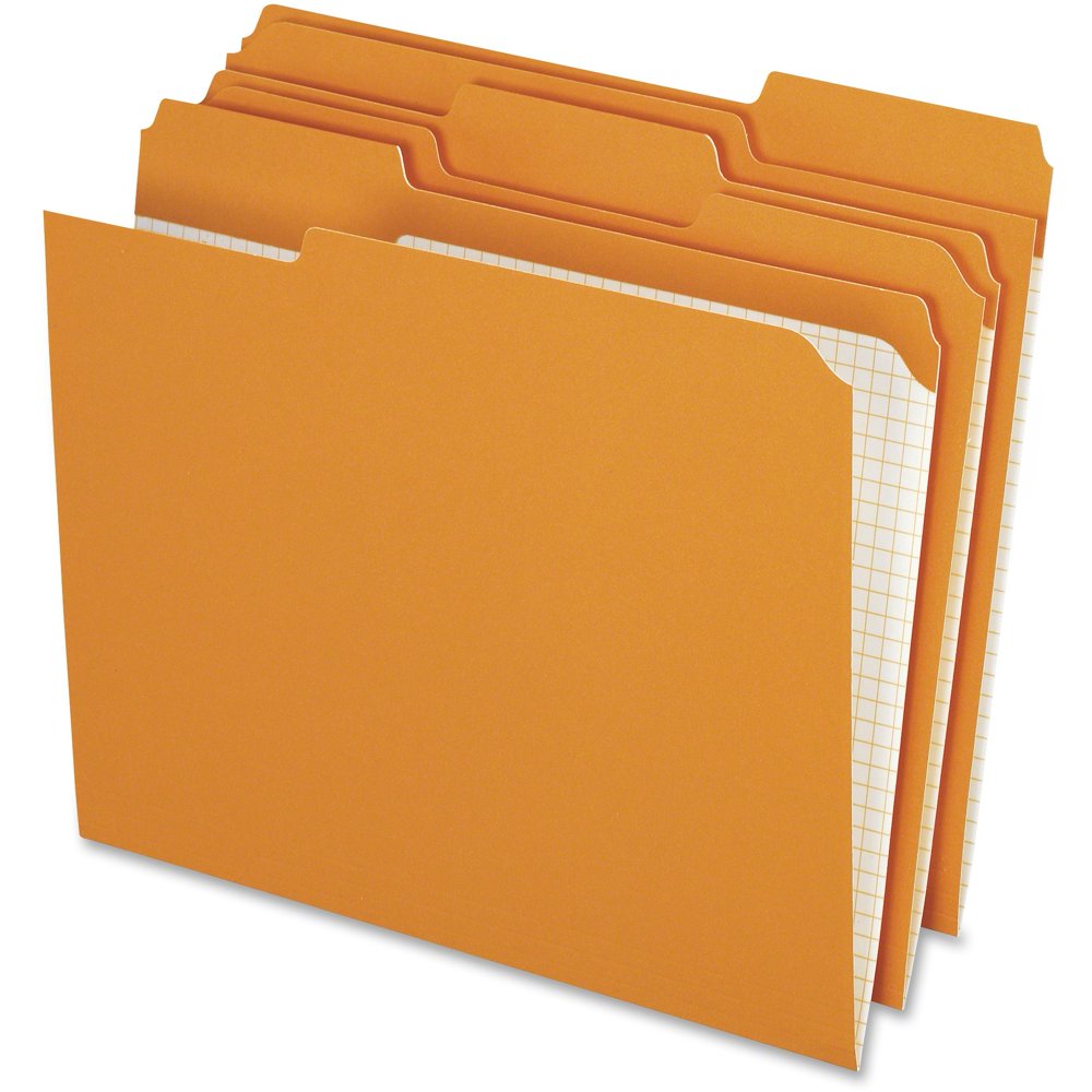 Pendaflex Reinforced Top Tab Colored File Folder, Orange, 100 / Box