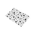 thumbnail image 2 of MKHERT Abstract Elegant Black Polka Dots Doormat Rug Home Decor Floor Mat Bath Mat 23.6x15.7 inch, 2 of 3