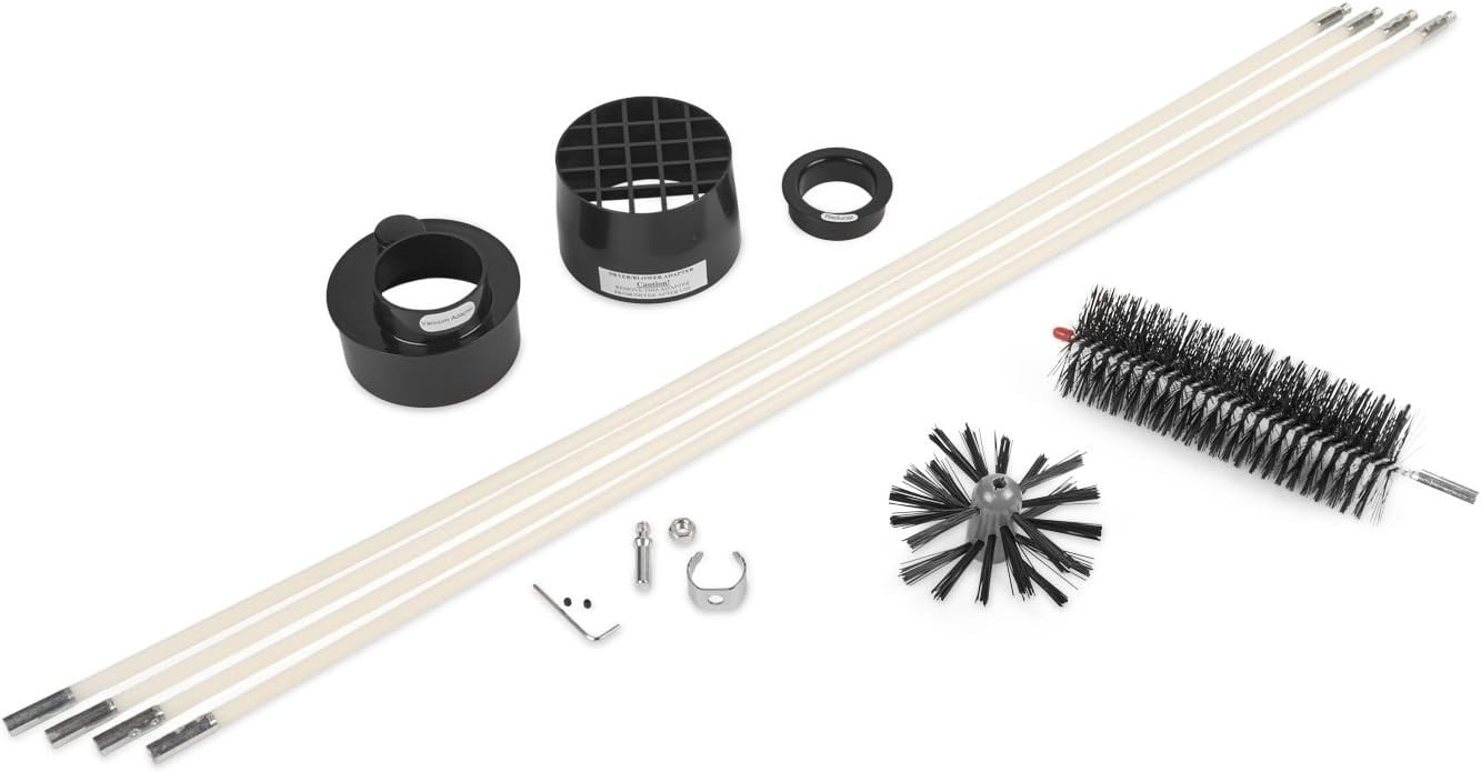 Dryer Vent Duct Cleaning Kit -  RLE202 LintEater Rotary Dryer Vent Cleaner Kit, Removes Lint, Dryer Vent Cleaning System Extends Up to 12’ with 4 Flexible 3' Rods, Air Duct Cleaning Tools
