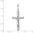 thumbnail image 2 of 14k White Gold Lord Jesus Christ Crucifix Holy Cross Necklace Charm Pendant Religious Latin, 2 of 6