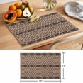 thumbnail image 6 of Brown Geometric Placemats Set of 6 Southwestern Ethnic Vintage Place Mats Indoor Wipeable Table Mats Washable Cloth Dining Table Placemats for Kitchen Holiday Party Home Decor 13x19 Inch, 6 of 9